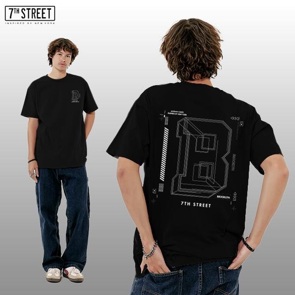เสื้อโอเวอร์ไซส์ 7th Street ผ้า cotton100% ระบายความร้อนดีมาก ผ้าหนาอยู่ทรง แพทเทิร์นสไตล์ยุค90‘s ทรงคอฟิต คอหนาดูเนี...