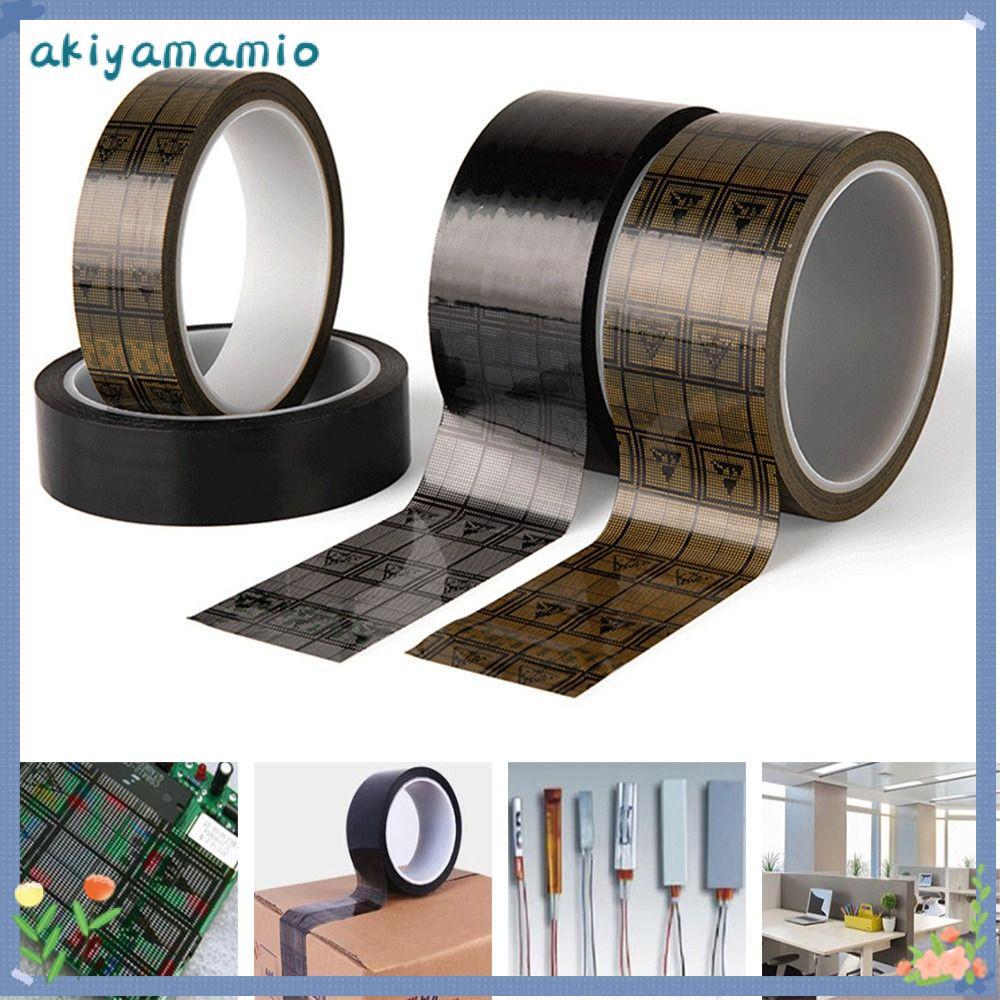 AKIYAMAMIO เทปความหนืดสูง เทปไฟฟ้าฟิล์มสีดํา สําหรับแผงวงจร เทป ESD
