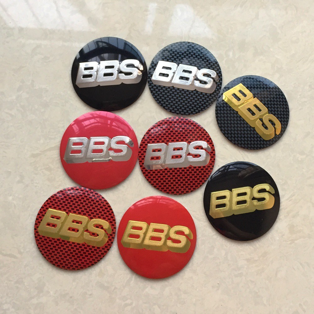 ลาฟู 4ชิ้น56มิลลิเมตร/65มิลลิเมตร บีบีเอส โลโก้รถศูนย์ล้อ ฮับ หมวก ตราสัญลักษณ์สติ๊กเกอร์สําหรับกีฬาขอบ บีบีเอส โลโก้
