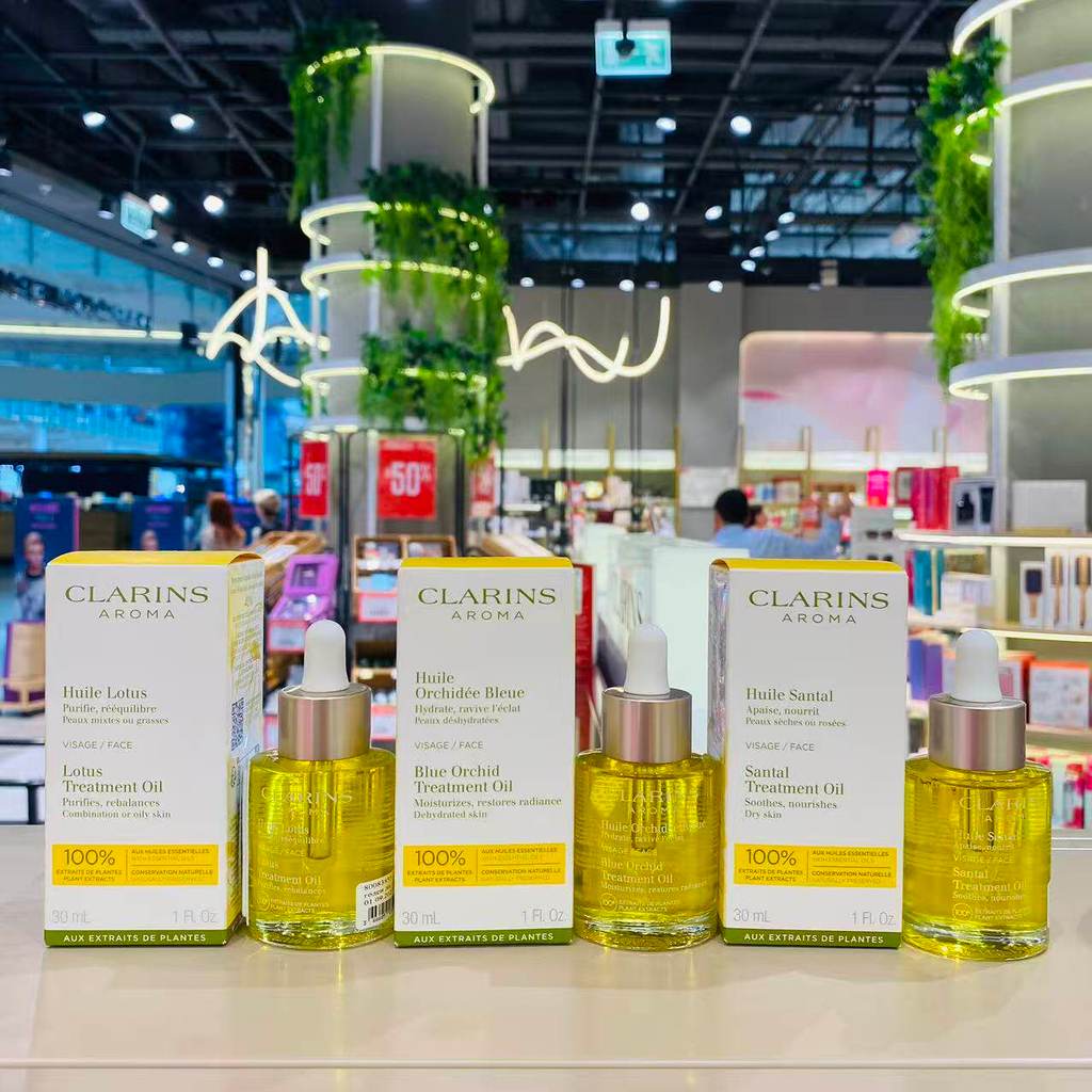 【Clarins】🔥 Orchid Oil / Lotus Oil / Three Sandalwood Oil Soothing Care Oil Facial Essence  คาแรงส์  