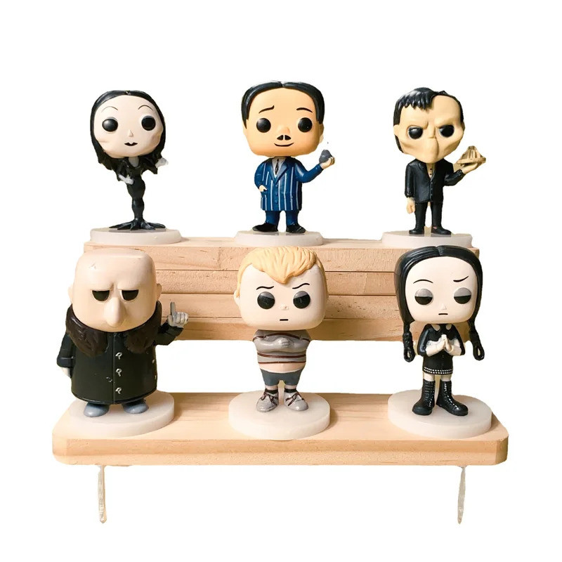 6 ชิ้น/เซ็ต Addams Family Wednesday Addams น่ารัก PVC Action Figure ของเล่น 8 ซม.