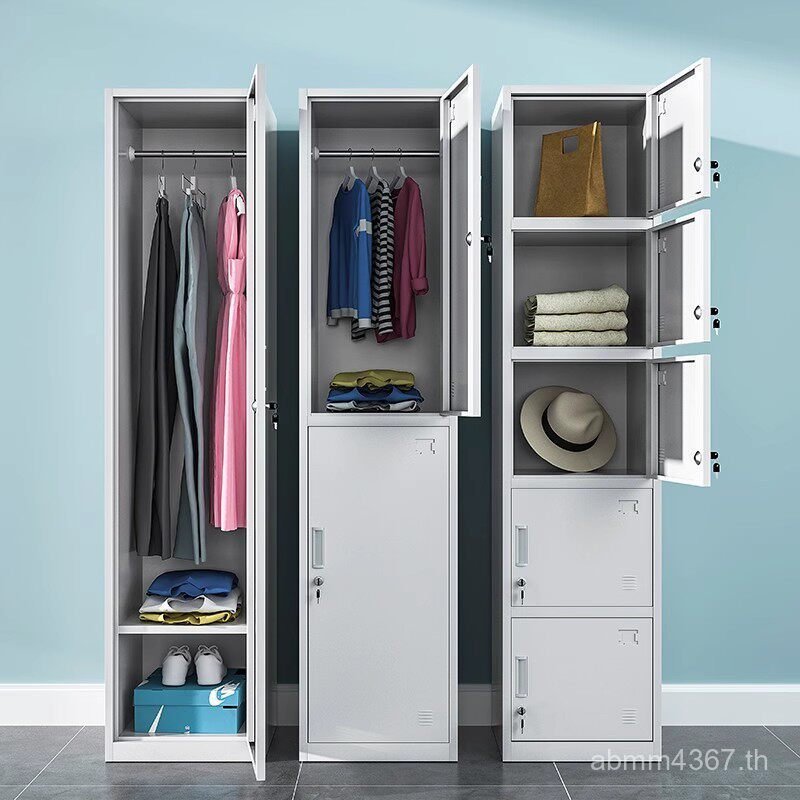 TK8I ดีบุกตู้เสื้อผ้า Locker Locker Locker ตู้เสื้อผ้าประตูเดียว Simple Steel Staff Office หอพัก Loc