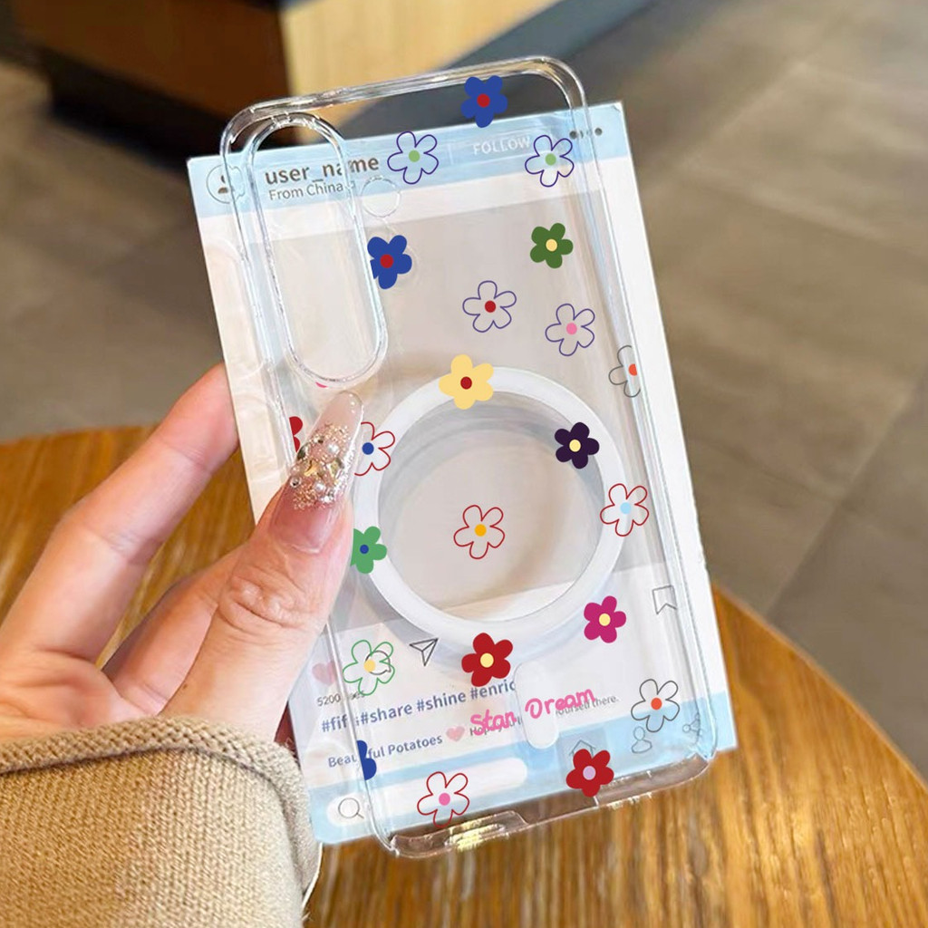 เคส ชาร์จไร้สาย สำหรับ Samsung A57 A37 A07 A17 A06 A16 A26 A36 A56 A55 S26 S25 S24 S23 Ultra S25Fe S24Fe S23Fe ลายน่ารัก