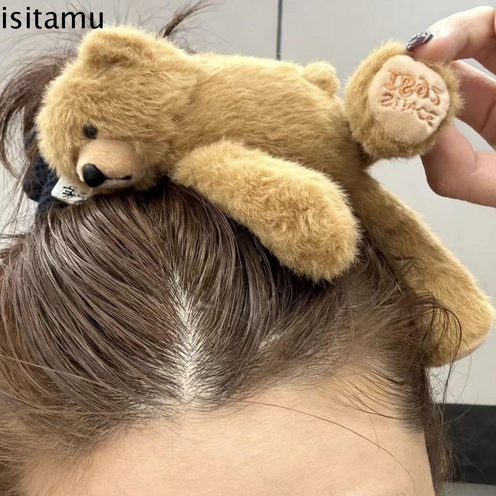 กิ๊บติดผมหมี ISITAFT กรงเล็บผมตุ๊กตาการ์ตูน สำหรับเครื่องประดับผมแบบแฟชั่น