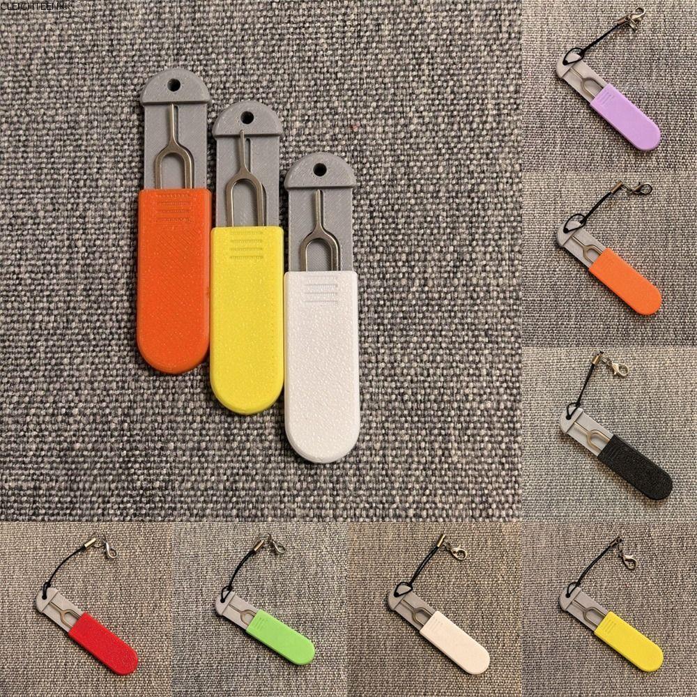 CLEIGHTEEN8H ซิมการ์ด Ejector Pin กล่องเก็บ,พร้อมพวงกุญแจ Universal ซิมการ์ด Ejector เครื่องมือ,ทุกว