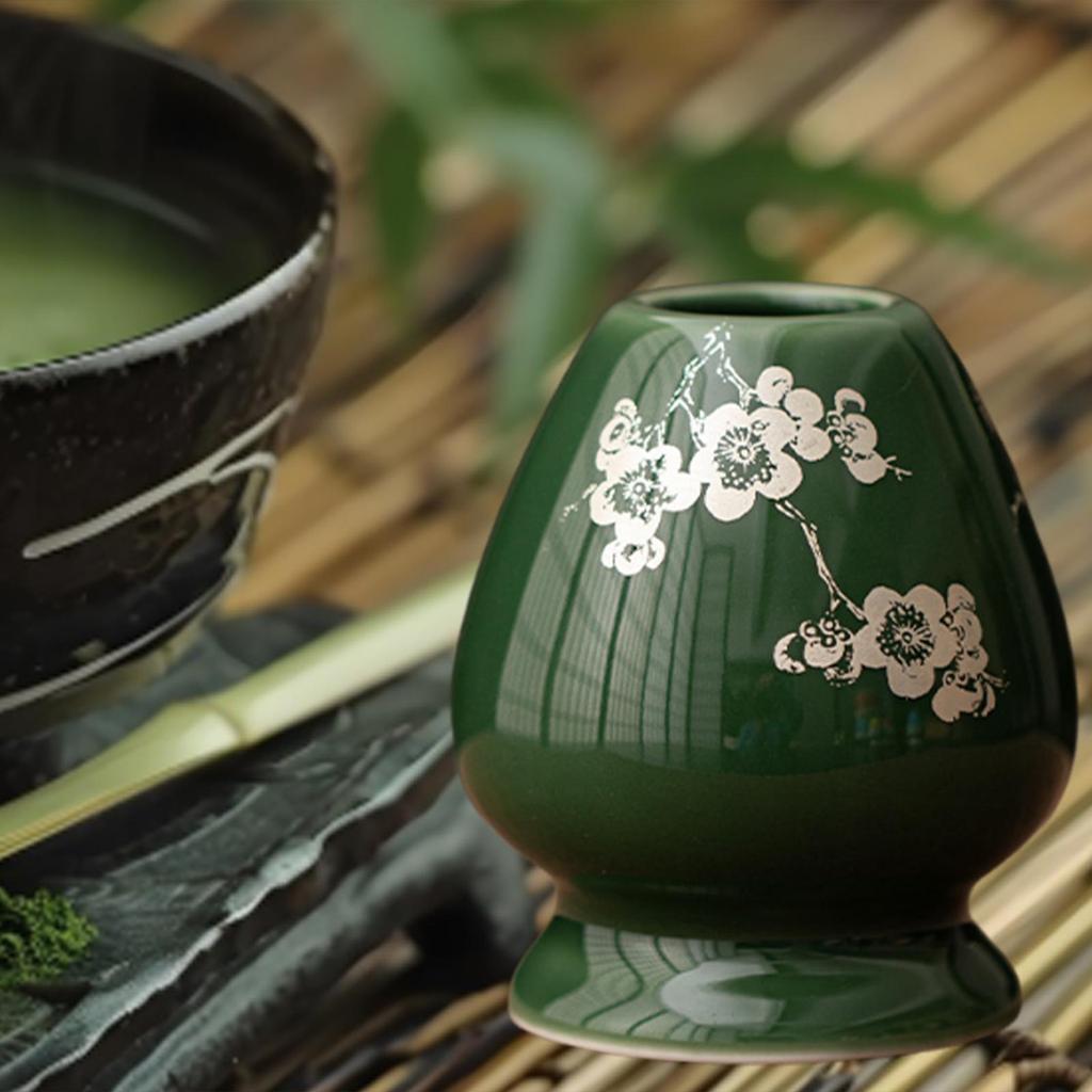 [mibum01eb] Matcha Whisk Holder Chasen Holder, ที่วางเซรามิก ขาตั้งปัดแบบพกพา, ชา