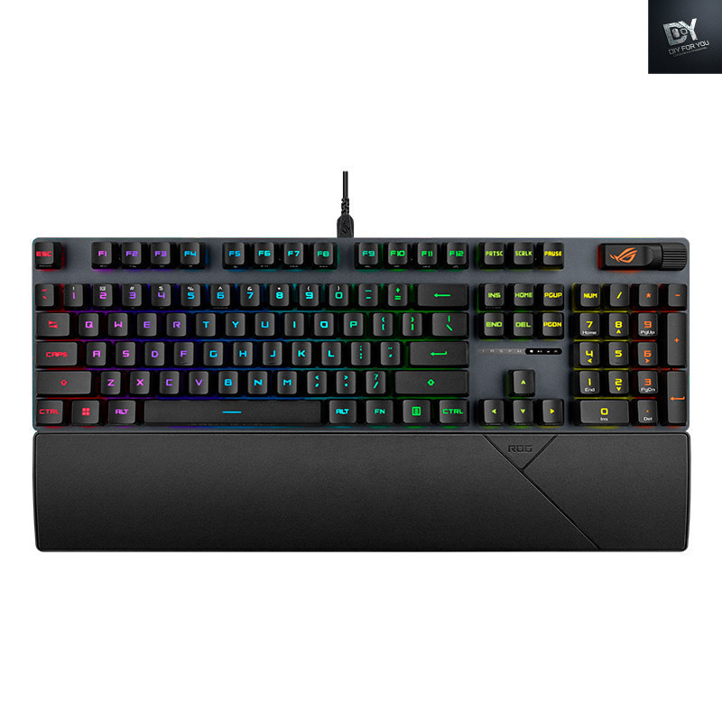 Dfy RGB R X แกนออปติคอลคีย์บอร์ดแบบมีสายเกมสําหรับเล่นเกมโดยเฉพาะแกนสีแดงตามหลักสรีรศาสตร์