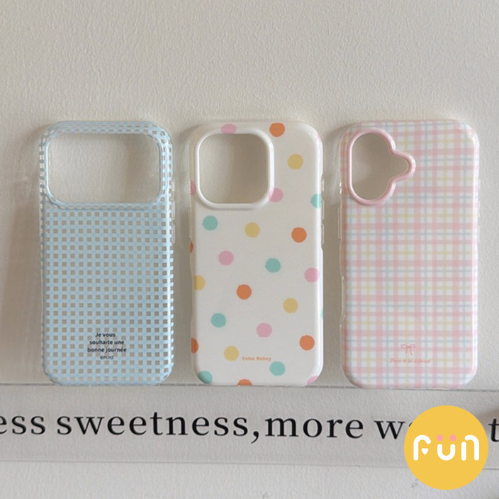 สีสัน Polka Dot ลายสก๊อต Hard PC โทรศัพท์มือถือสําหรับ รูปที่ 6
