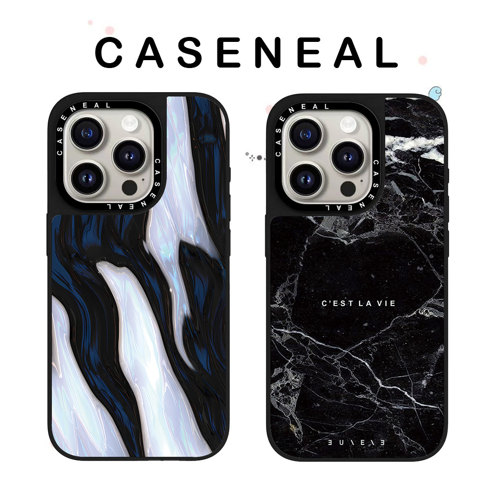CASENEAL ลายหินอ่อนคุณภาพสูงกระจกเคสโทรศัพท์เหมาะสําหรับiPhone 17ProMax 17pro 17 air 16promax 16 15promax 15 14promax 13 13Promaxแฟชั่นAnti Drop Hard Case ราคาถูก Shopee Lazada