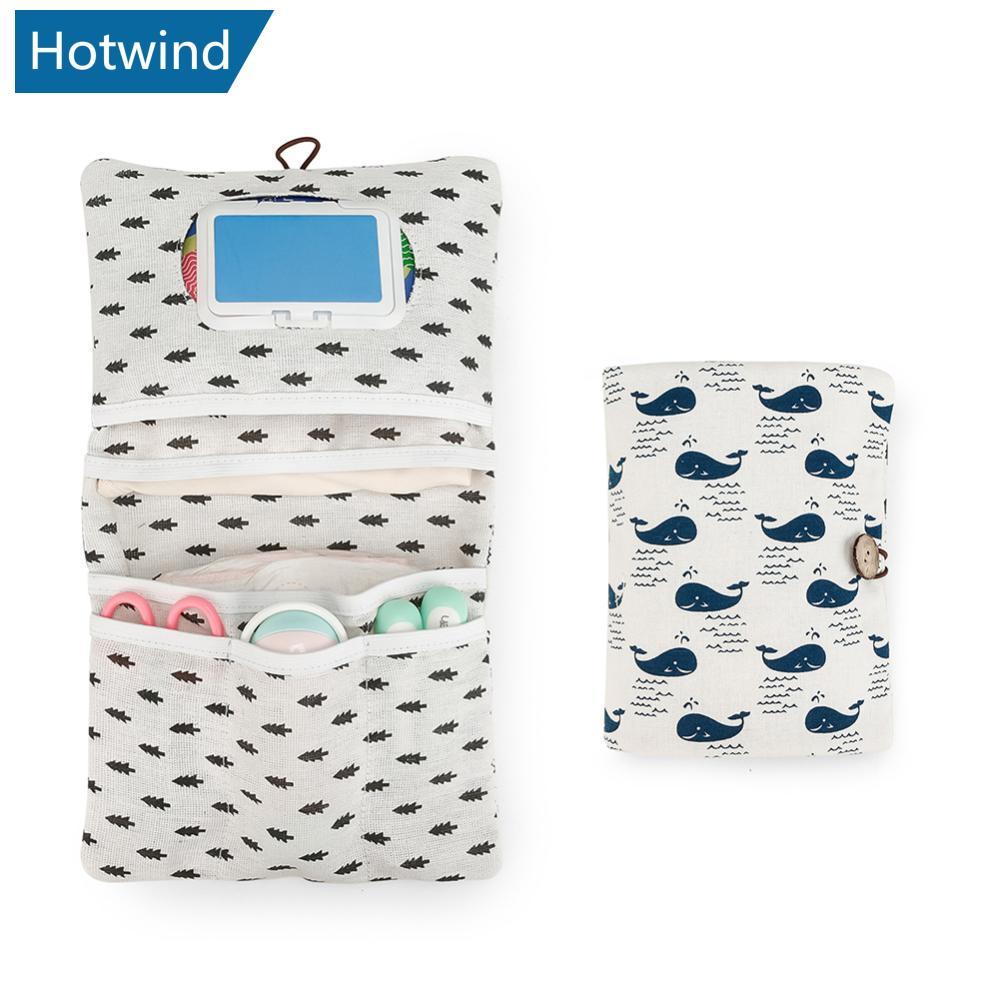 HW แบบพกพาผ้าอ้อมเด็กกระเป๋านํามาใช้ใหม่ Travel ผ้าอ้อม Organizer ผ้าอ้อมเก็บแคดดี้สําหรับ Baby Care