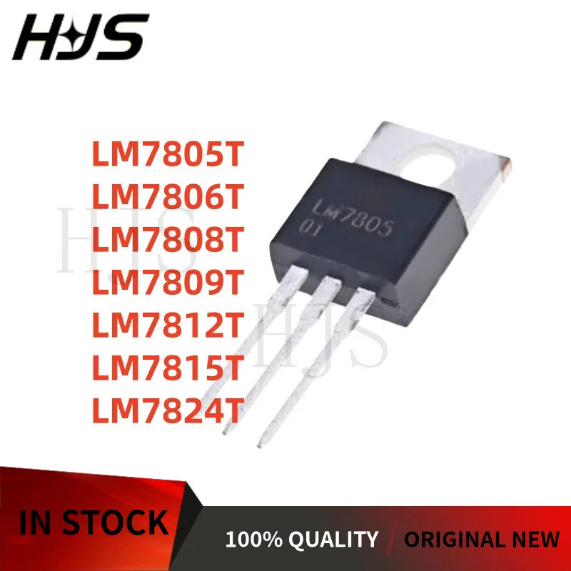 10 ชิ้น LM7809T LM7808T LM7806T LM7824T LM7812T LM7815T LM7805T TO-220 LM7809 LM7808 LM7806 LM7824 L