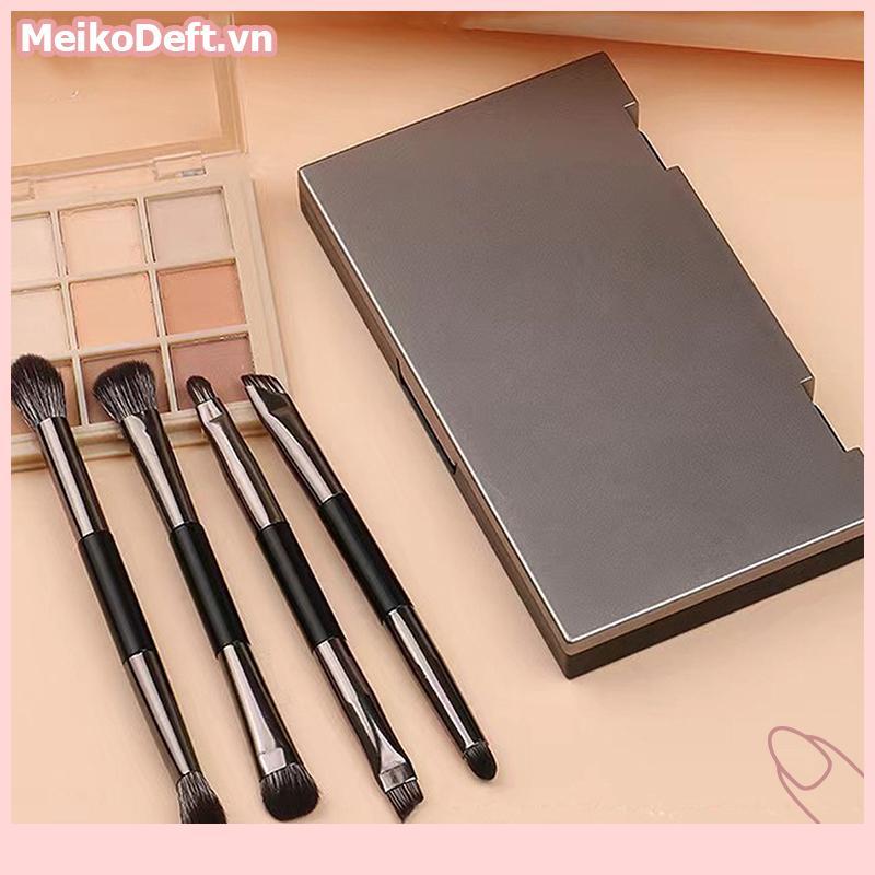 MeikoDeft ชุดแปรงแต่งหน้าสองปลาย: แปรงอายแชโดว์, แปรงคอนทัวร์, แปรงปัดแก้ม, แปรงแต่งหน้าขนาดเล็กสําห
