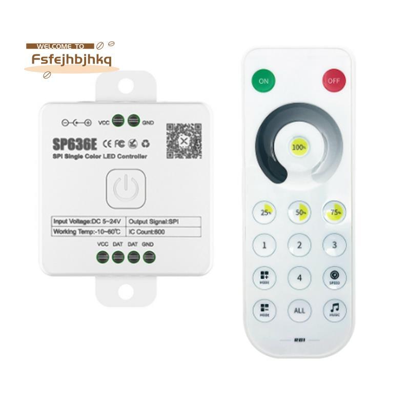 [fsfejhbjhkq]AND-SP636E SPI DC5-24v คอนโทรลเลอร์ขาวดําพร้อมรีโมทคอนโทรลรองรับรีโมทคอนโทรลสัมผัส 2.4G