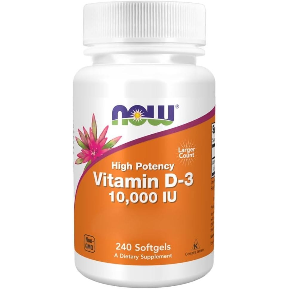 ตอนนี้ s D3 10000 IU สําหรับพอร์ตภูมิคุ้มกัน & B Health 240 EasytoSwallow Softgels YearRound D