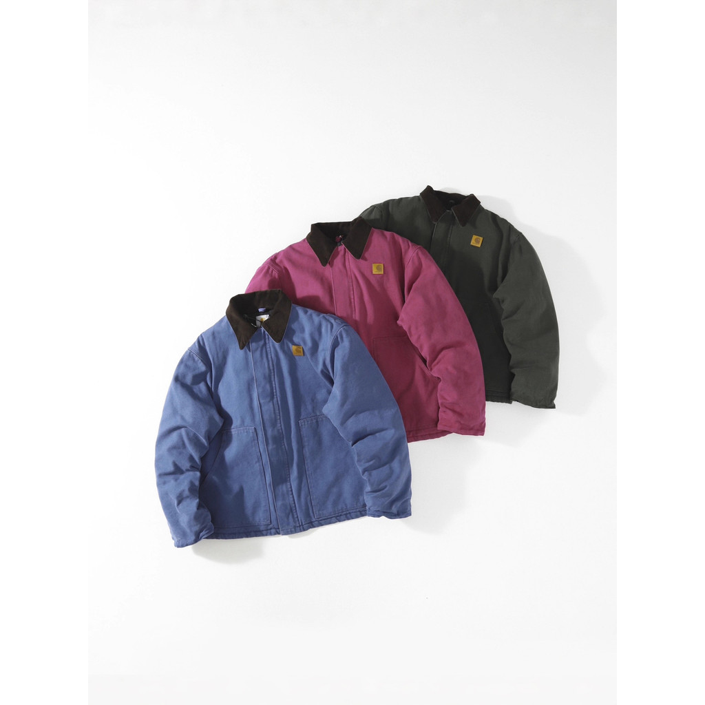 4AHE Car* J22American-style turn-down collar leather label heavy-duty thickened cotton jacket, washe