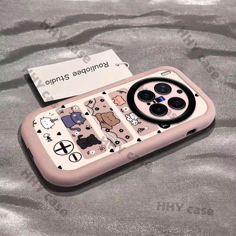 เคส Vivo X300 X200 5G เคส Vivo X300 X200 Pro เคส กรณีGraffitiสัตว์ออกแบบDrop-Proof Full-CoverageซิลิโคนMicroรูพรุนป้องกันแฟชั่นแบรนด์Drop-Proofเคสโทรศัพท์HHYกรณี