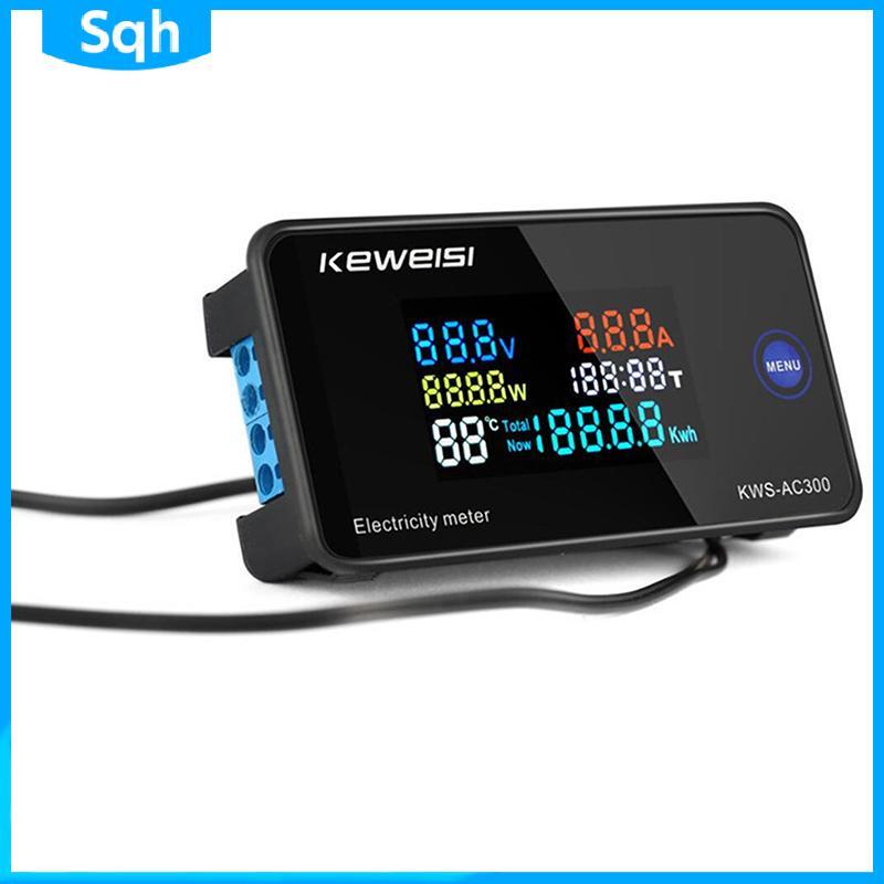 Bri KWS-AC300 ดิจิตอล AC โวลต์มิเตอร์ 50-300V 0-100A LED พลังงาน Wattmeter ywr