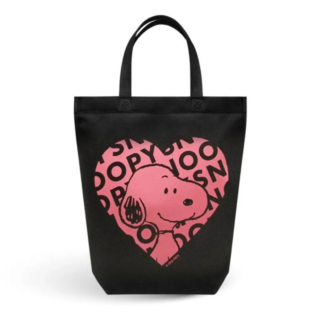 Se-ed (ซีเอ็ด) : PN5-กระเป๋าสปันบอนด์ : PEANUTS-5A Spunbond Shopping Bag (PN5A-SPB-BK35.5) W35.5xH40xB10 cm.