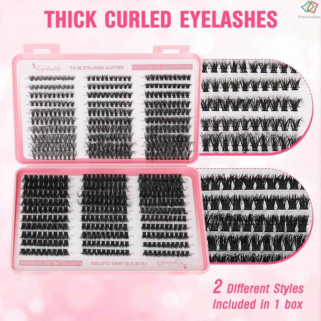 DIY 30-100D Lash Clusters ทุกวัน 8-16 มม.ขนตา Clusters เหมาะสําหรับสาว Night Out Eye แต่งหน้า