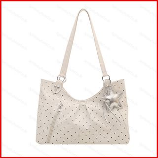 กระเป๋าสะพาย Polka Dot PU สำหรับคนเมือง ความจุมาก สไตล์ดี