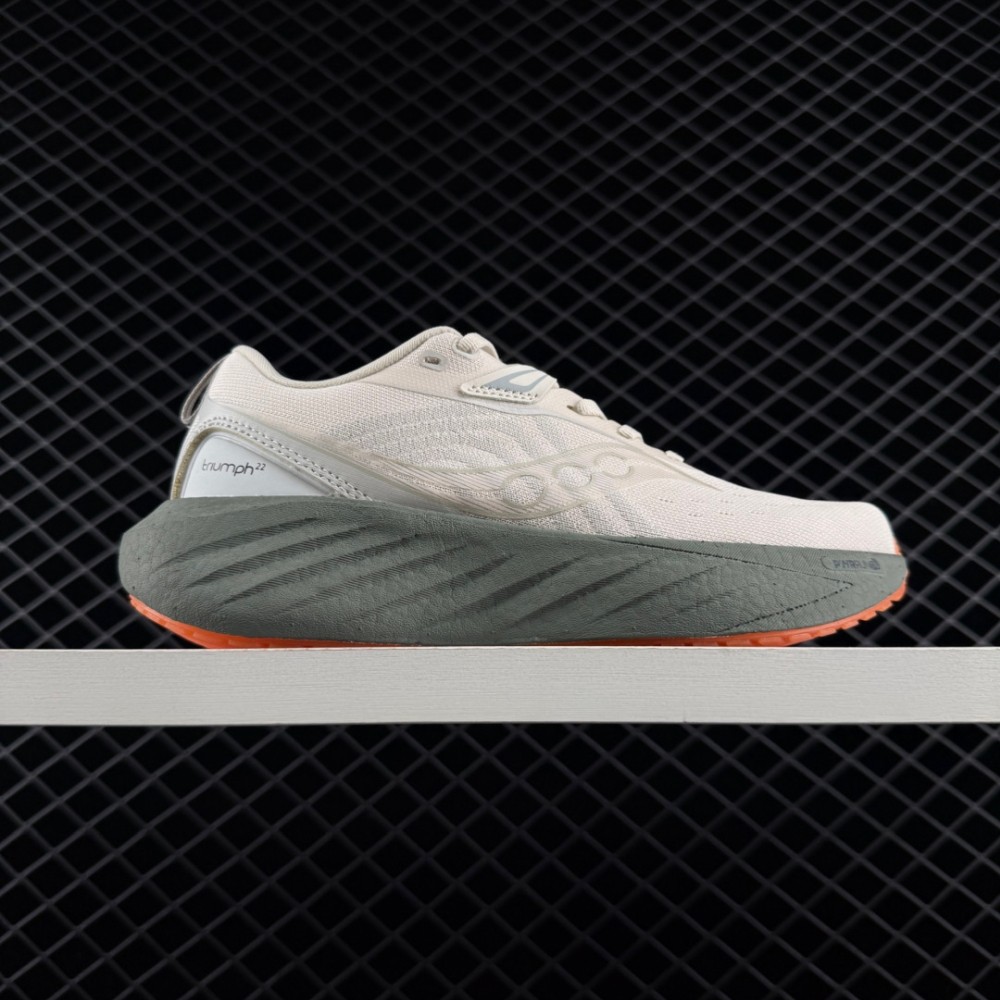 Saucony TRIUMPH 22 Running Sues สําหรับผู้ชายและผู้หญิงรองเท้าผ้าใบคู่ Unisex Cushioned และตาข่ายระบ