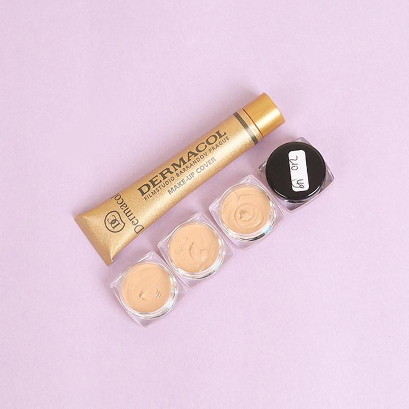 Dermacol Demacol คอนซีลเลอร์ตัวอย่างขนาดเล็ก 3 ชิ้น 1 แพ็คขนาดเล็ก Golden Tube คอนซีลเลอร์ทดลองแพ็ค 