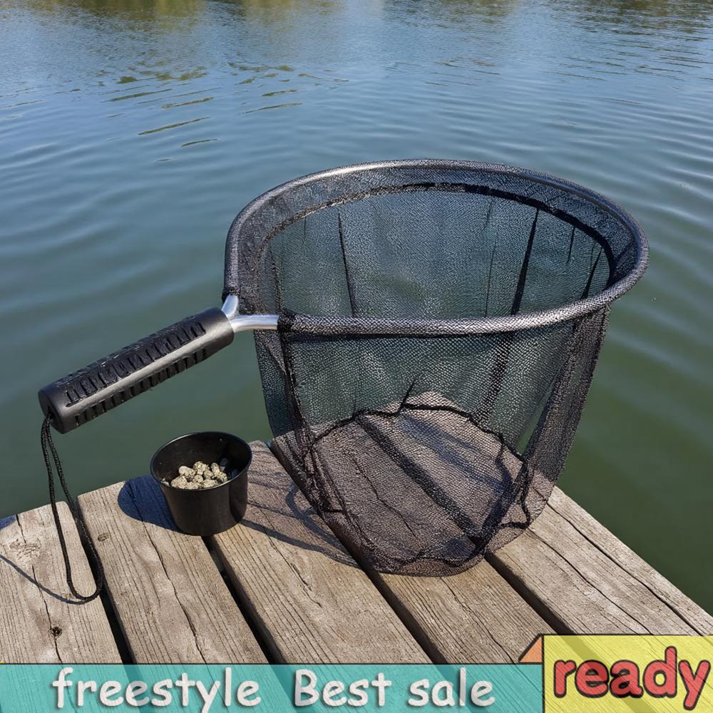 [freestyle01.th] Lure Fishing Landing Net Wear Resist Fish Catching Net Bag Anti-Slip Knotchless Mes