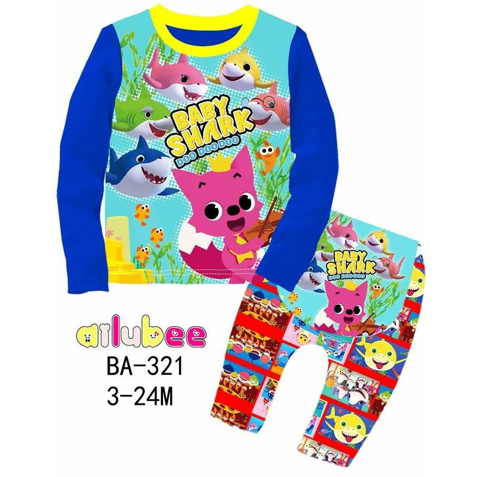 BABY SHARK Ailubee ชุดนอนเด็ก (BA321 / 555) 3-6M 6-12M