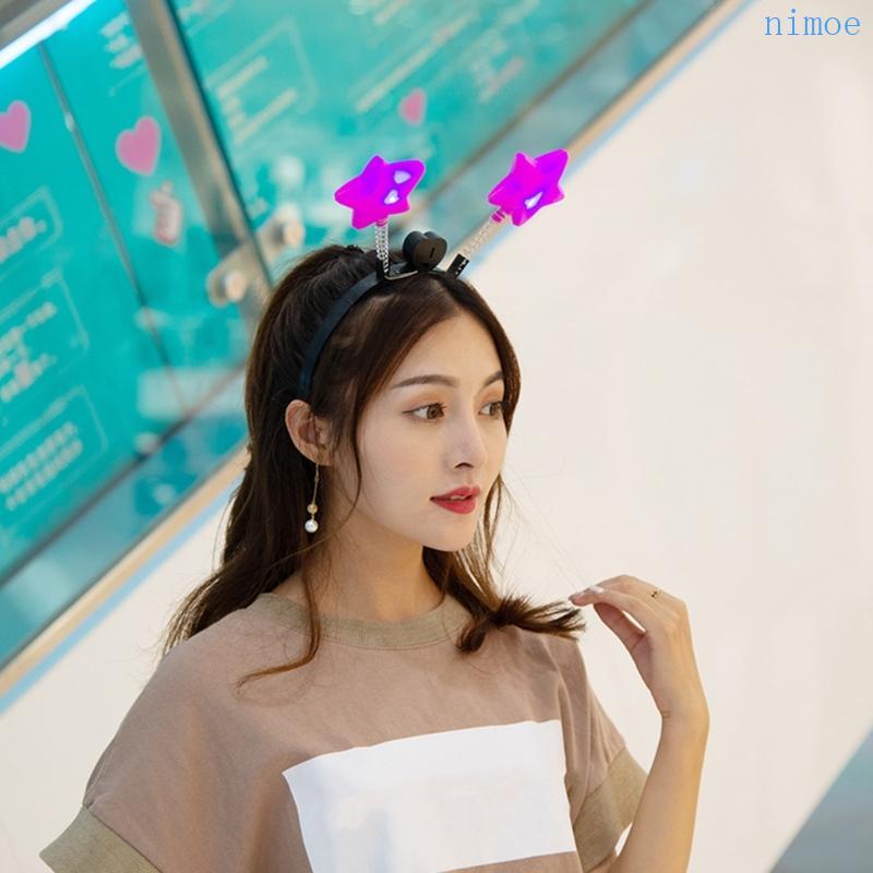 Nio Christmas Bouncing Star Shape Hair Hoop สำหรับผู้ชายและผู้หญิง เพื่อประดับผมและใบหน้า