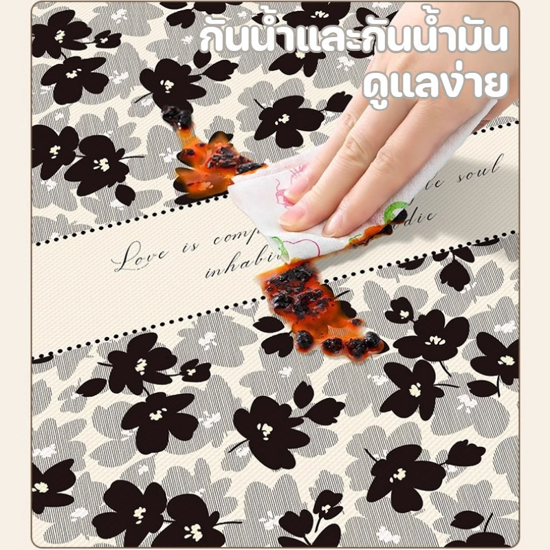 COD ผ้าปูโต๊ะพรีเมี่ยม PVC 90x140cm สไตล์การ์ตูน กันน้ำ หลักฐานน้ำมัน ทนความร้อน ผ้าปูโต๊ะ - รูปที่ 3