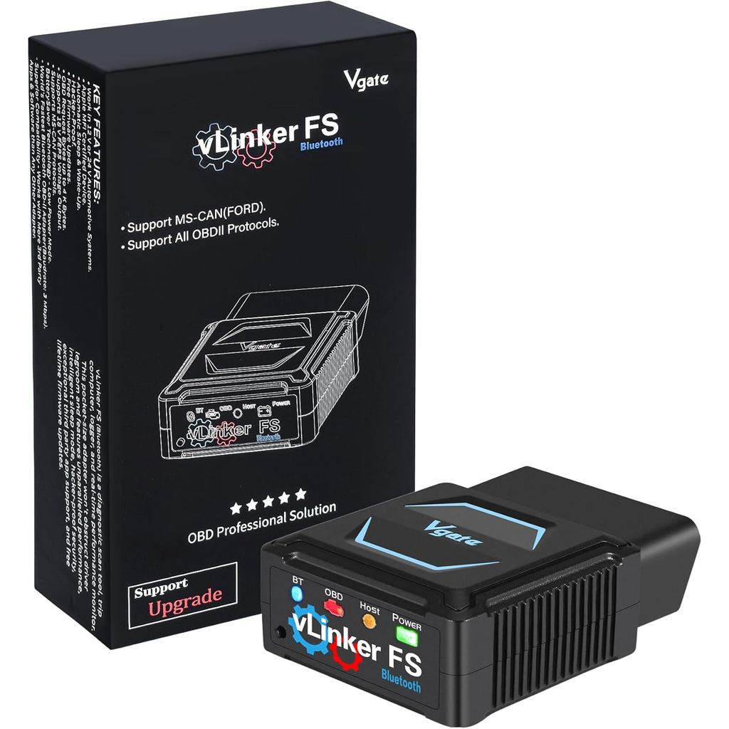 Vgate vLinker FS บลูทูธ FORS-can 0BD2 อะแดปเตอร์สําหรับ-d Fixd เครื่องมือวินิจฉัยรถยนต์ OBD2 เครื่อง