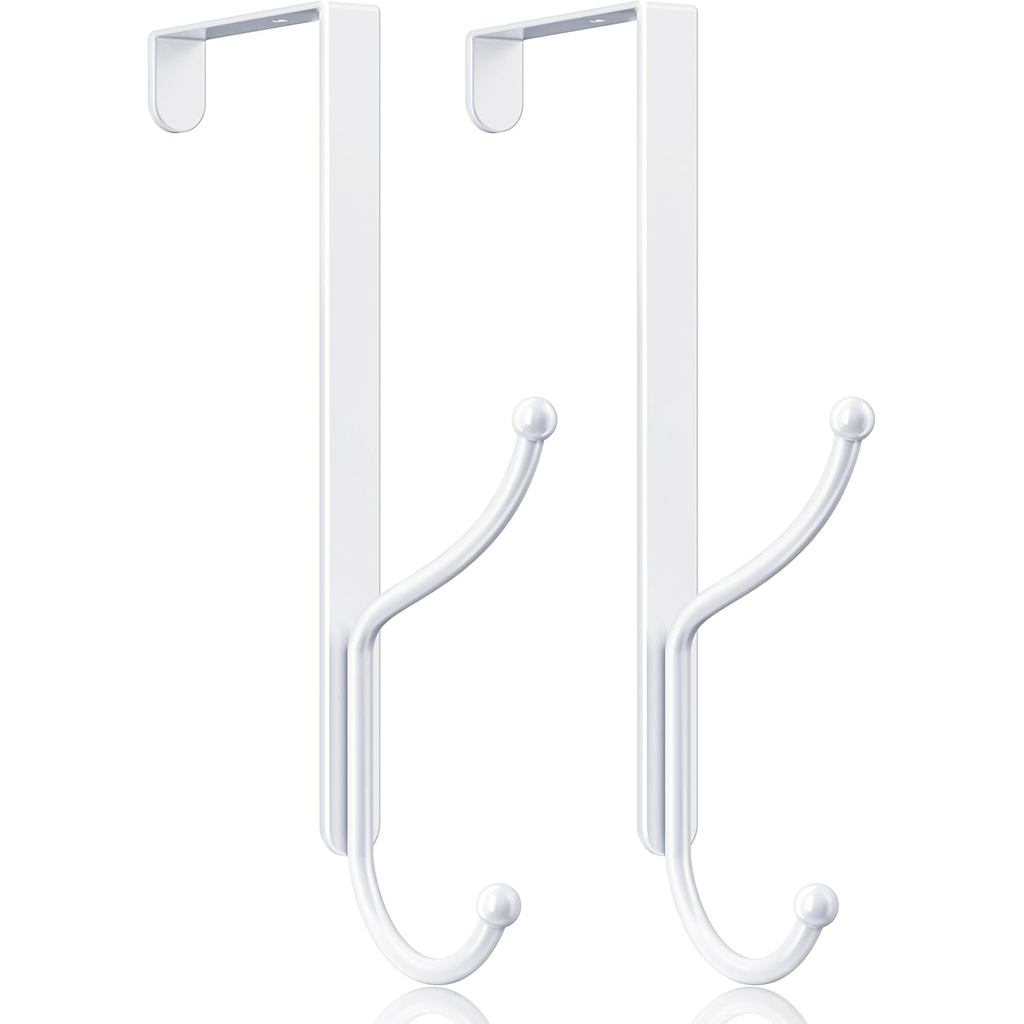 Niffgaff Lang Over Door Hook 2-Pack - ตะขอประตูสําหรับงานหนักพร้อมแผ่นรองรับความสูงที่เป็นมิตรเด็กสู