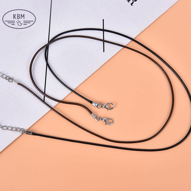 KBM หนังสีดำ 10pcs สำหรับทำสร้อยคอมือแบบ diy