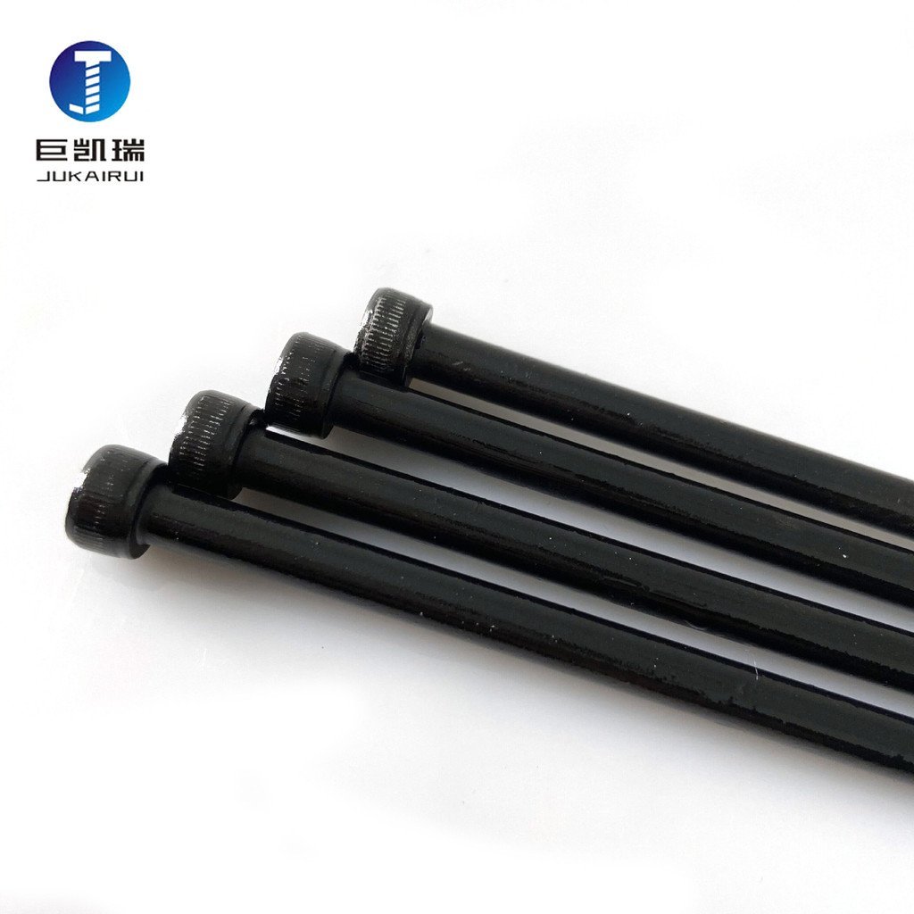 DIN912 สูง M6 ซ็อกเก็ตหกเหลี่ยมความแข็งแรงสูงเกลือ Mist สกรูยาวสีดําขยายระดับ 12.9 Bolt ซ็อกเก็ตหกเห