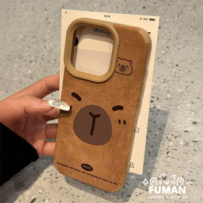 น่ารัก Capybara สีน้ําตาล Suede เคสโทรศัพท์สําหรับ OPPO ค้นหา X9 X8S X8 Pro Ultra Reno 15 14 13 11 9 6 Pro 5G Maillard สไตล์ปลอกหนังกันกระแทกปกอ่อน ราคา ถูกที่สุด ดีลบีเคเค แกลเลอรีภาพที่ 5