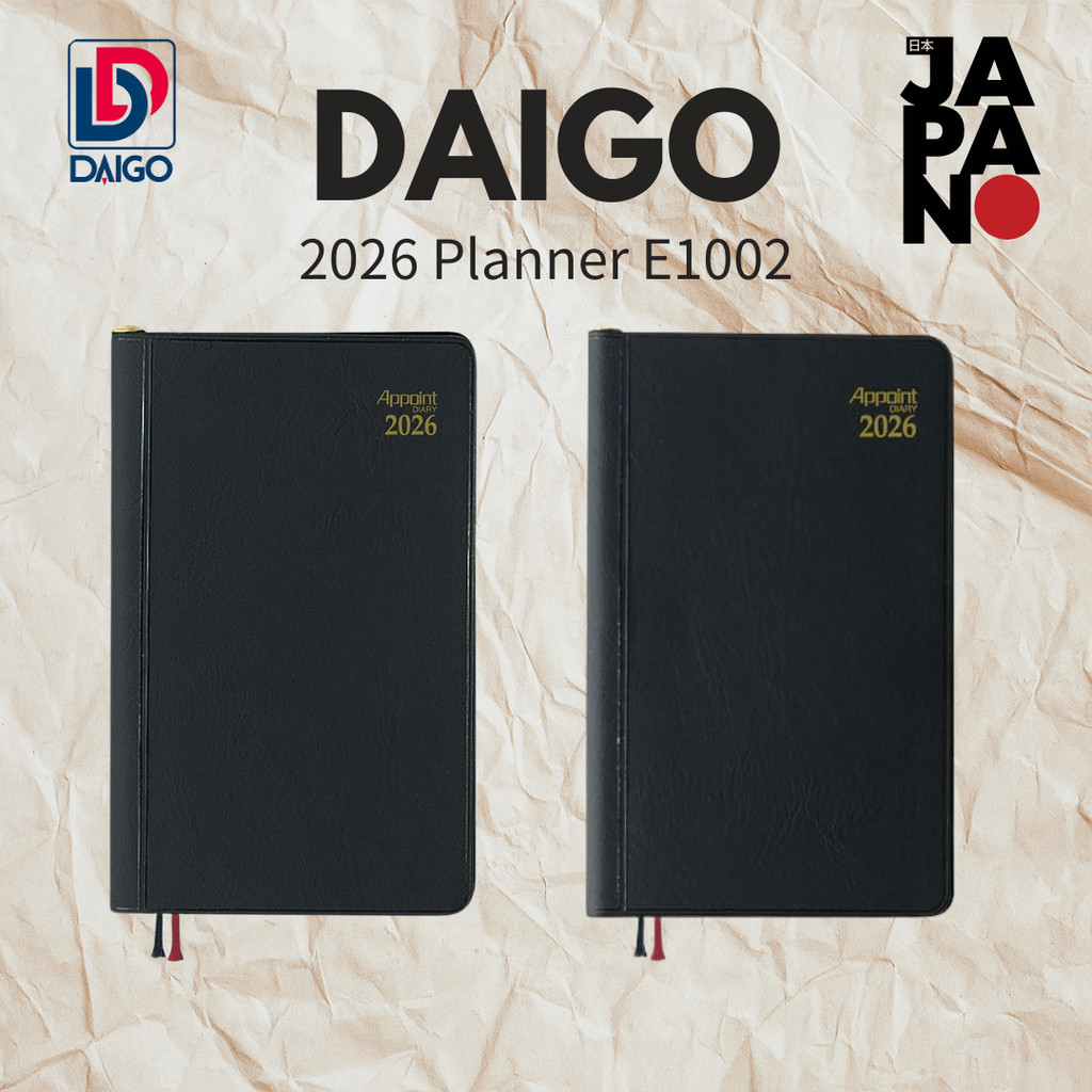 Daigo Planner 2026 Schedule Appointment Weekly Left Black E1002 December 2025 Start  
Daigo Planner 