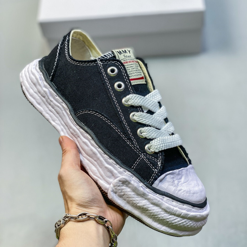 แฟชั่นใหม่ MIHARA YASUHIRO รองเท้าผ้าใบลําลองรองเท้ากีฬารองเท้ากระดานผ้าใบย้อนยุค