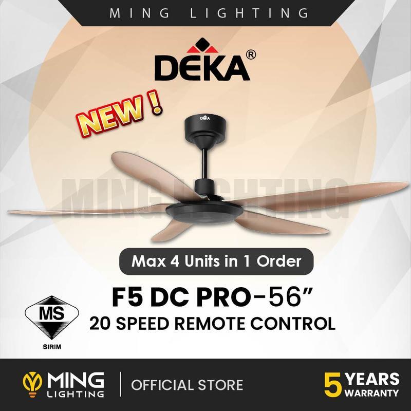 (Sim) DEKA F5DC PRO พัดลมเพดานรีโมทคอนโทรล 10+10 ความเร็ว Kipas Siling Syiling Cooling