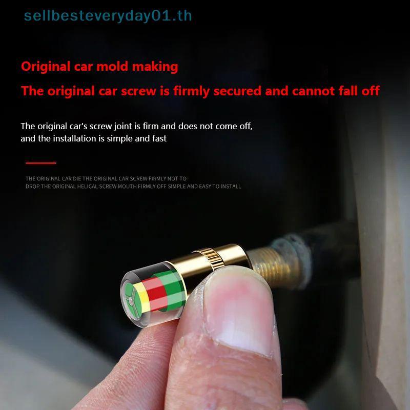& Sellingbest & Car Tyre Pressure Monitor Tyre 4Pcs External Valve Air Pressure Monitor Caps High Pr