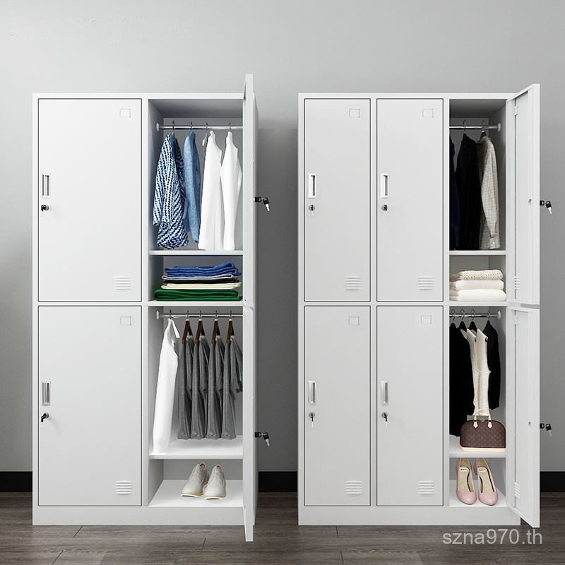 More Door Locker Staff Locker หอพักยิมโรงงานตู้ดีบุกห้องน้ําตู้รองเท้าตู้เสื้อผ้าหนา E9HS