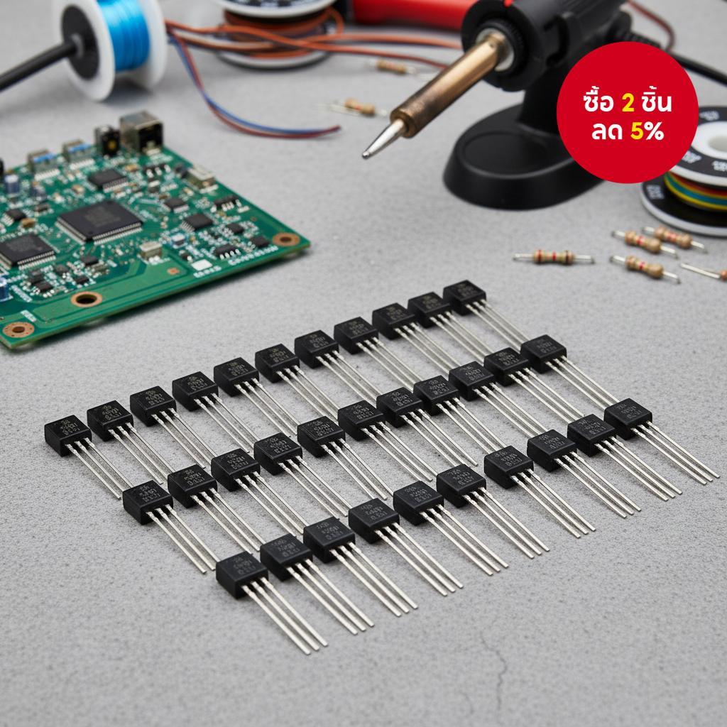 50 ชิ้น ทรานซิสเตอร์แบบ NPN TO-92 BJT: 2N5551 และ 2N5401 สําหรับการใช้งานสวิตช์