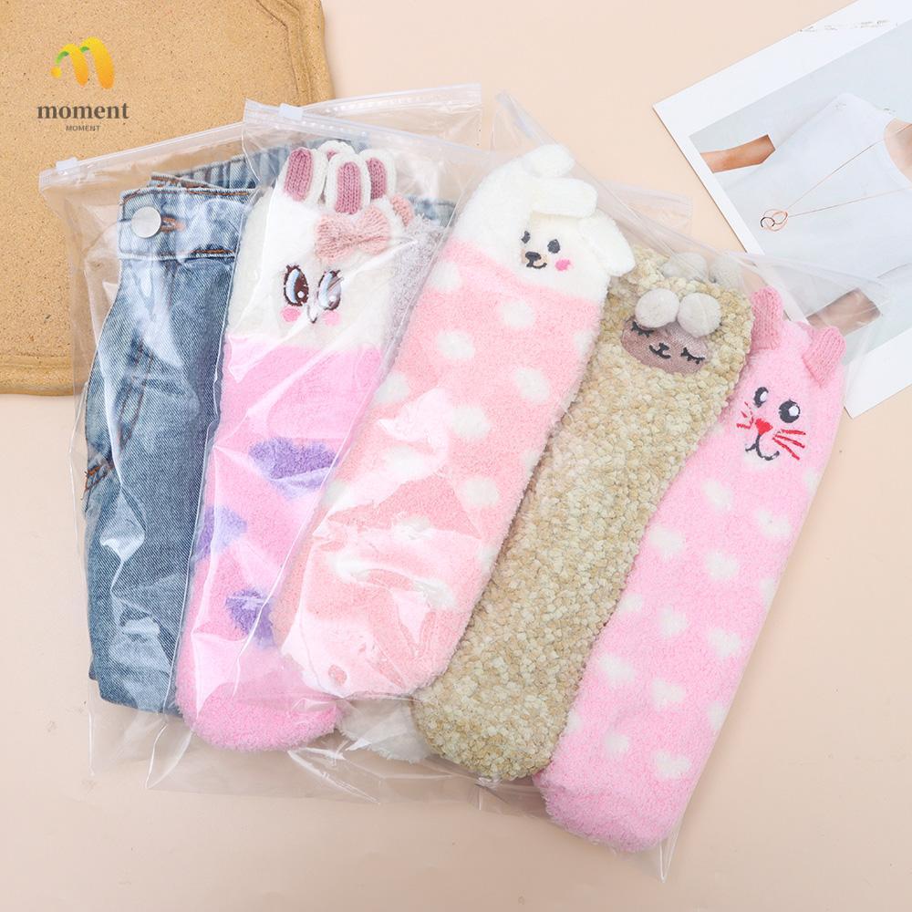 MOMENT 5PCS ถุงพลาสติกผ้ากันน้ํา Organizer Self Seal โปร่งใส