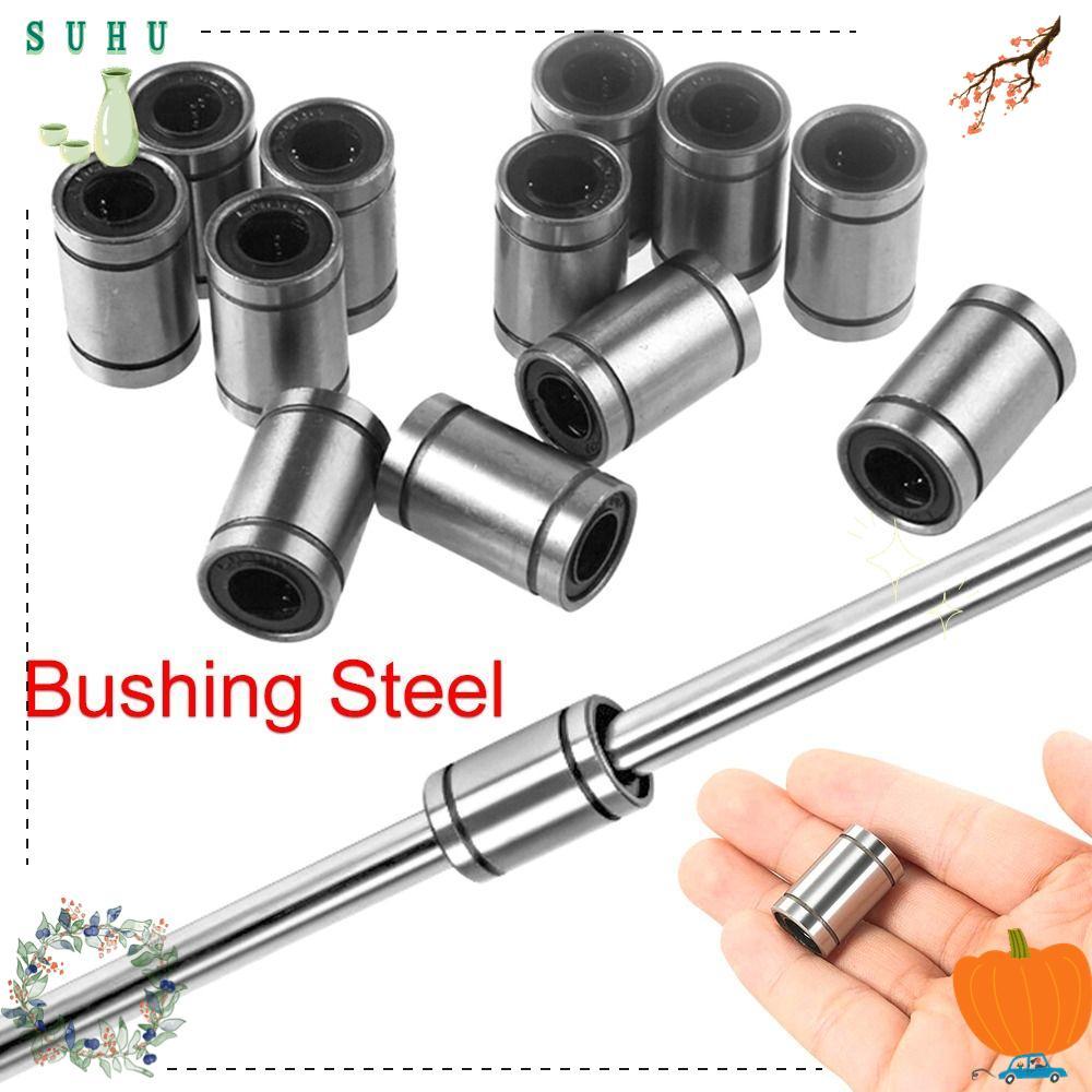 SUHU บูชเหล็กชุบนิกเกิลทนทาน CNC Part LM3UU LM4UU LM5UU LM6UU