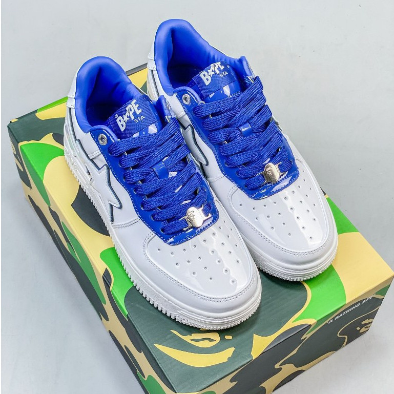 F230 Z4QJ 2025 แฟชั่น BAPE sta Unisex คู่สิทธิบัตรหนัง Camouflage Suede Street อินเทรนด์รองเท้าสเก็ต