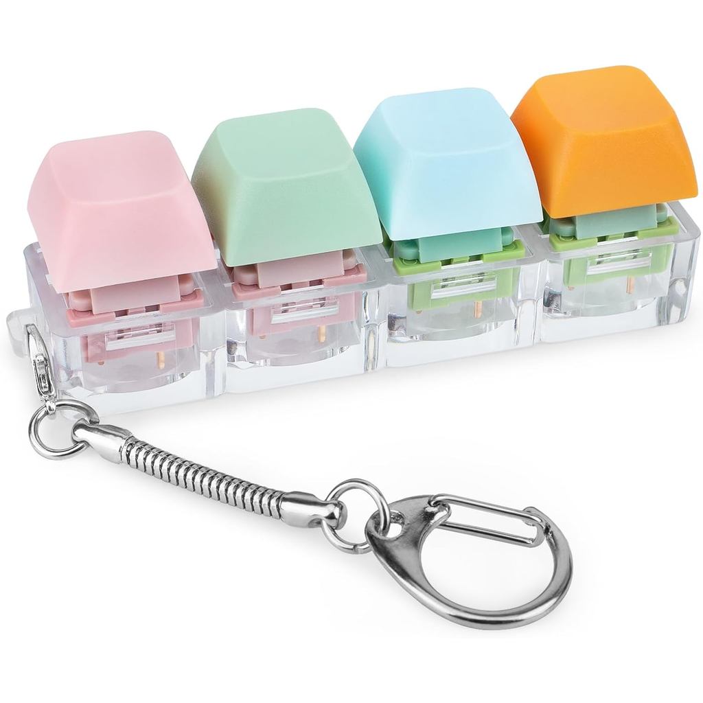 Byhoo Keyboard Fidget,3 ชนิดของ Touch Keyboard Fidget Toy, คีย์บอร์ด Fidget สี, พวงกุญแจลิเนียร์คลิก