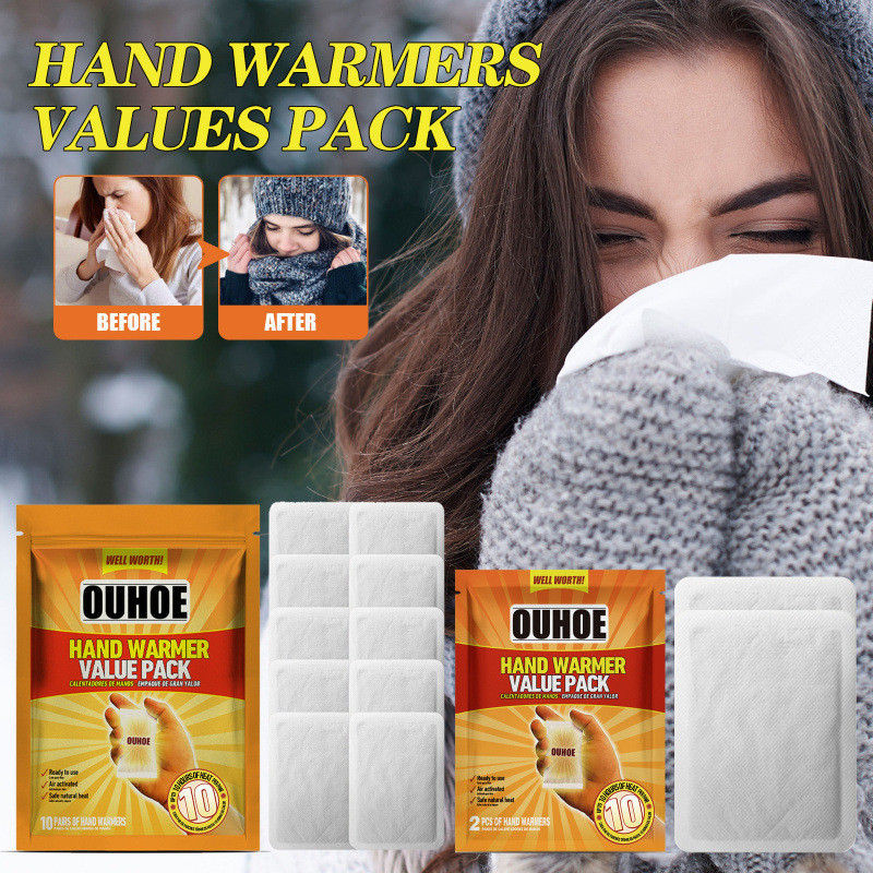 BLIVO Hot Hans Hand Warmers ฮอทแฮนส์ แผ่นวอร์มเมอร์ (1ซอง/2แผ่น) ถุงให้ความร้อน แบบพกพา ขนาด 87มม.x47มม. HOT HANDS