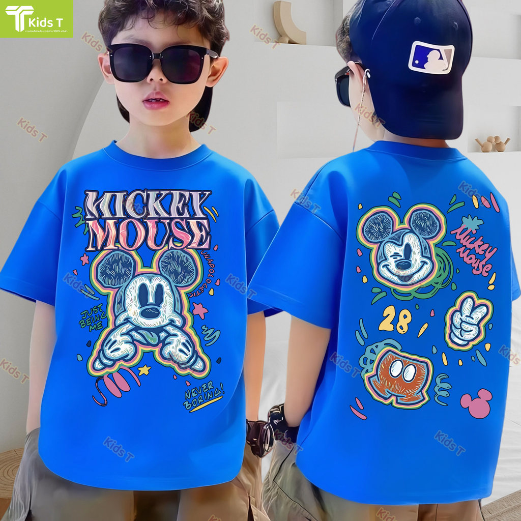 เสื้อยืด disney ร้าน Kids T เกาหลี เสื้อเด็ก ผลิตจากผ้าฝ้าย 100% พิมพ์ลาย mickey mouse เหมาะ เด็กผู้ชาย และ เด็กผู้หญิง ราคา ถูกที่สุด ดีลบีเคเค แกลเลอรีภาพที่ 6