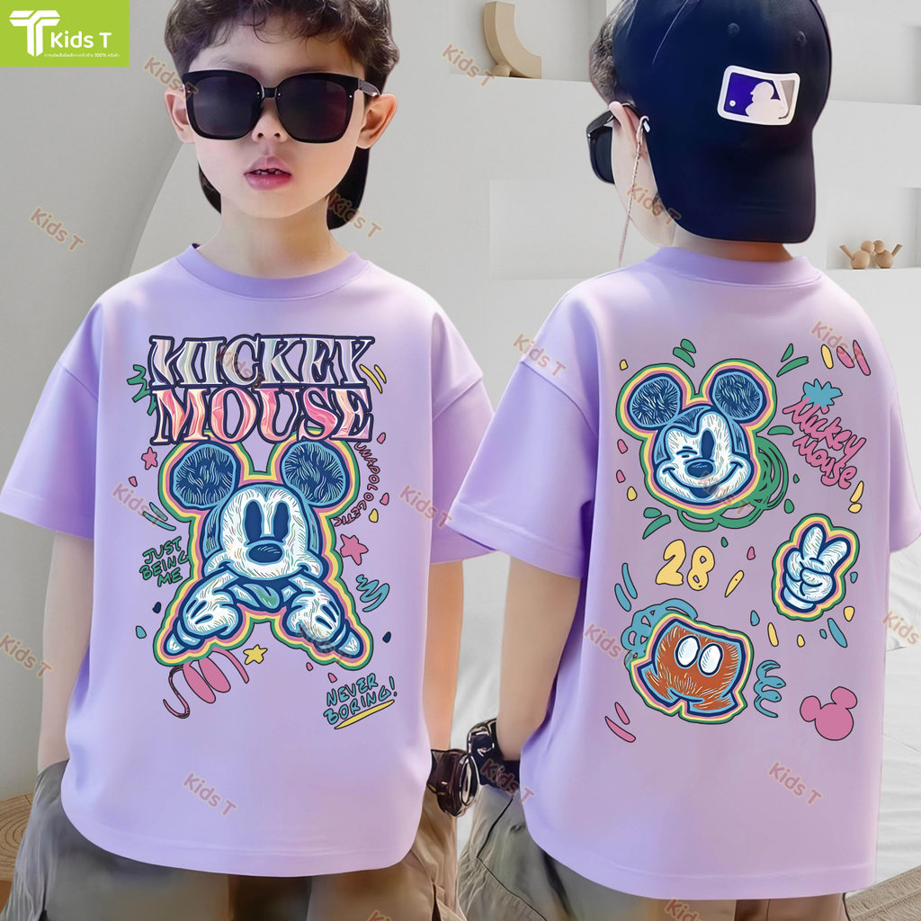 เสื้อยืด disney ร้าน Kids T เกาหลี เสื้อเด็ก ผลิตจากผ้าฝ้าย 100% พิมพ์ลาย mickey mouse เหมาะ เด็กผู้ชาย และ เด็กผู้หญิง ราคา ถูกที่สุด ดีลบีเคเค แกลเลอรีภาพที่ 7