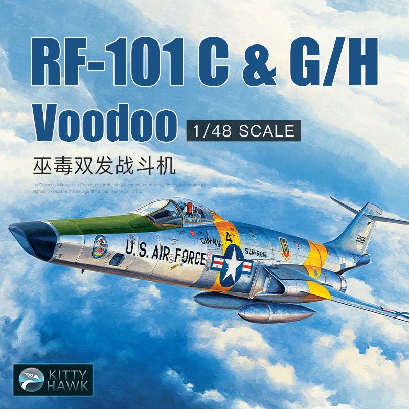 ข้อเสนอพิเศษพร้อมสต็อก Kitty Hawk 1/48 McDonald RF-101C/G/H Voodoo Reconnaissance Aircraft KH80116