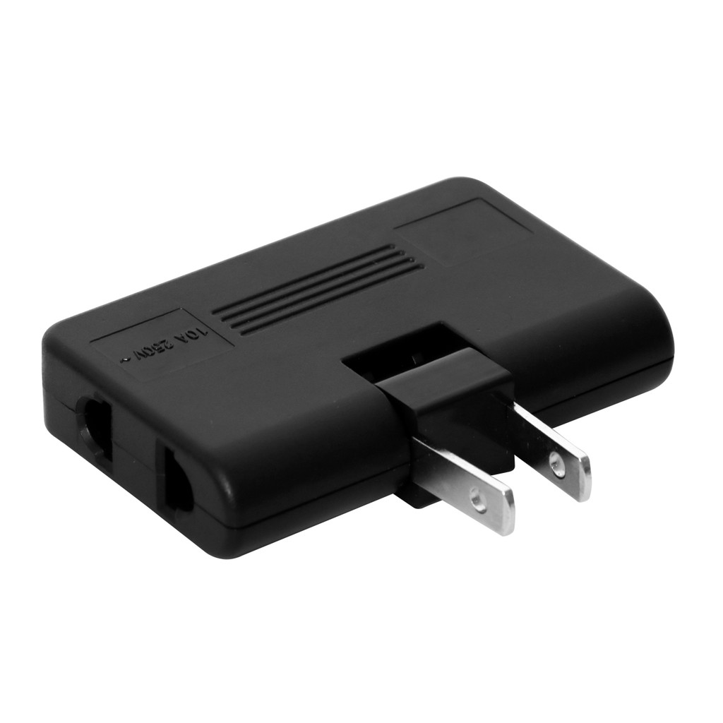 ปลั๊กแปลง 10A 250V LUZINO รุ่น XD-608F สีดำ